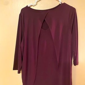 Roamans 3/4 sleeve top with cutout 14/16 Never Worn